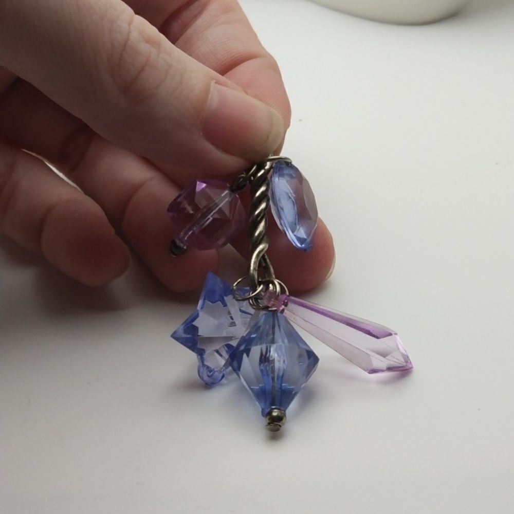 Jumble beaded crystal faceted Starfire necklace pendant‎